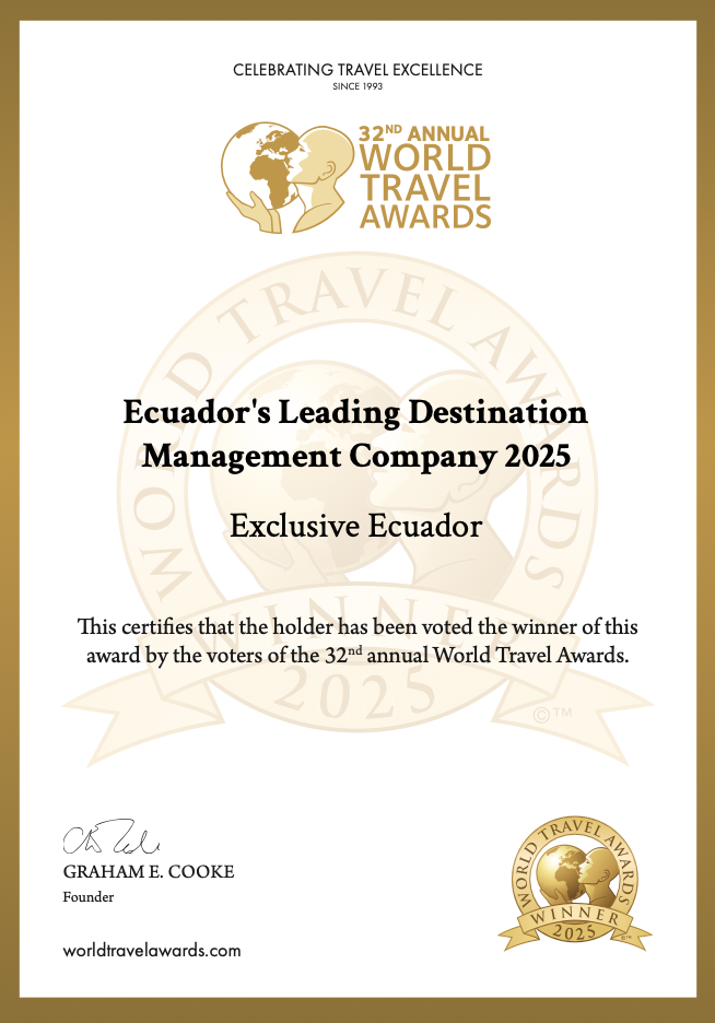 World Travel Award Ecuador's Leading Destination Management Company 2025